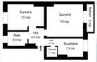 Apartament 2 cam cu balcon si boxa 56m2 in bloc reabilitat - 1
