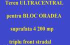 Teren Ultracentral 4 200 mp pentru bloc Oradea