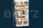 Apartament 4 camere, 91.87 mp, semifinisat, terasa 21.86 mp, - 1