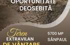 Oportunitate unica! Teren 5700 mp, Sanpaul, perfect pentru investitie