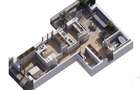 Apartament Estoria City 3 camere la parter finalizat in L2, 90mp - 2