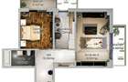 BLOC NOU apartament cu 2 camere 63.35m² de vanzare, ZONA CENTRALA Podu Ros- Bld. - 2