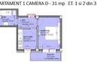 Apartament 1 camera 33mp 49900 euro, bloc finalizat, Lunca cetatuii