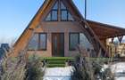 Teren de 1000mp , casa de lemn A-Frame cu exterior finisat, interior in curs de finisare, Chicerea - 4