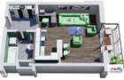 Apartament 1 Camera Tip A1 de Vanzare in Ansamblul Green Residence - 3