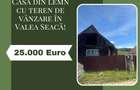 Casa din lemn cu teren de vanzare in Valea Seaca! - 1
