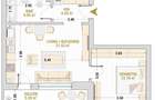 Apartament 2 camere tip STUDIO de INCHIRIAT