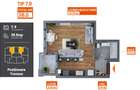 FINALIZAT! Te poti muta azi!  Apartament 1 camera, 38 mp - 92.900 euro + TVA la - 8