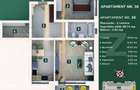 Apartament 2 camere, living cu bucatarie open space, balcon 59 mp - 1