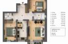 Apartament 3 camere, 2 bai , 72 mp + 4 mp terasa - 1