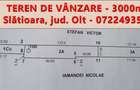 Teren de vanzare intravilan 3000 mp Slatioara judetul Olt