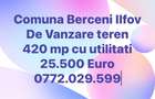 Teren de vanzare cu utilitati in comuna Berceni Ilfov - 1