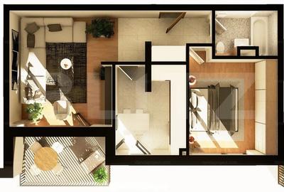 Apartament cu 2 camere decomandat în Între Lacuri - 1