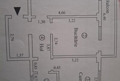 Apartament cu 2 camere decomandat în Central - 1