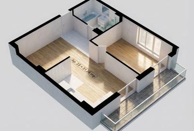 Apartament cu 2 camere în Florești
