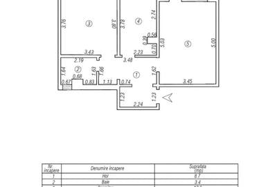 Apartament cu 2 camere decomandat în Tomis Nord