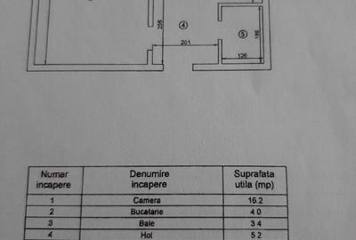 Garsonieră decomandată în Frumoasa