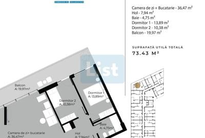 Apartament cu 3 camere semidecomandat în Sopor - 1