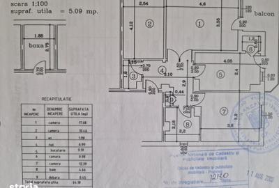 Apartament cu 3 camere decomandat în Republicii