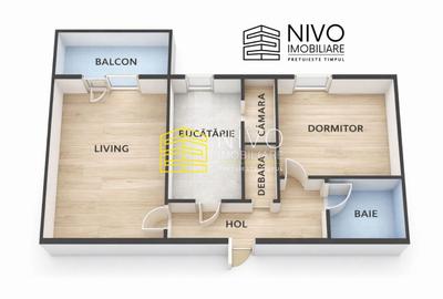 Apartament cu 2 camere decomandat în Unirii