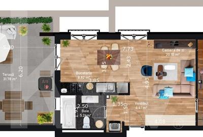 Apartament cu 2 camere în Turnișor - 2