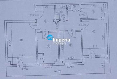 Apartament cu 3 camere decomandat în Podul de Fier