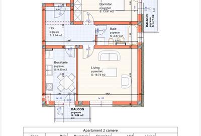 Apartament cu 2 camere decomandat în Sânpetru - 12