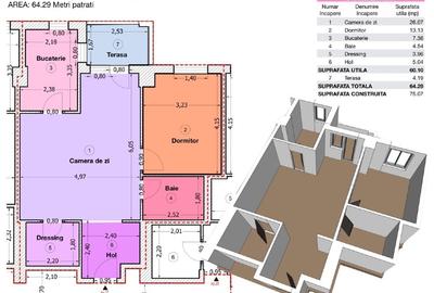 Apartament cu 2 camere semidecomandat, mobilat în 13 Septembrie - 11