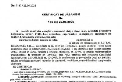 Teren Construcții intravilan de 24108 mp, în Mihăilești - 5
