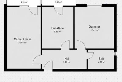Apartament cu 2 camere decomandat în Central - 1