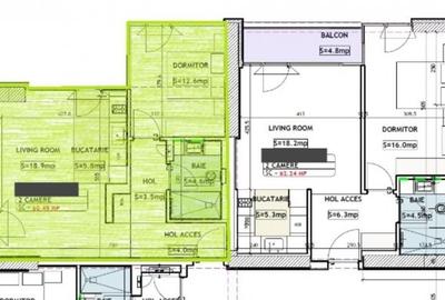 Apartament cu 2 camere în Central