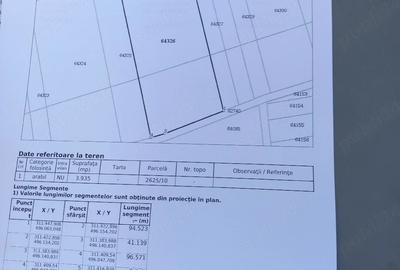 Teren de 3935 mp, în Terezian