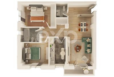 Apartament cu 3 camere semidecomandat în Trivale - 1