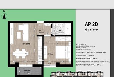 Apartament cu 2 camere decomandat în Central