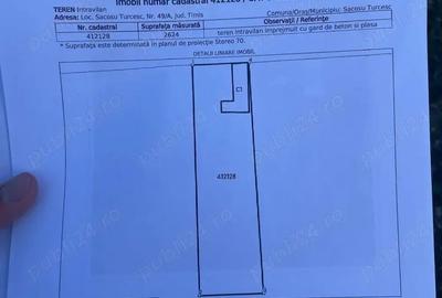 Teren Intravilan | Sacosul Turcesc | 2624 mp | COMISION 0%!!! - 1