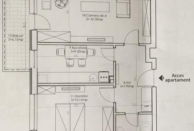 Apartament cu 2 camere decomandat în Runcu - 8