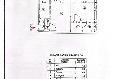 Apartament cu 2 camere semidecomandat în Satu Nou - 1