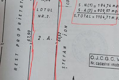 Teren de 1104 mp, în Nord