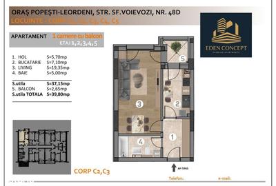 Apartament cu 2 camere decomandat în Berceni - 3