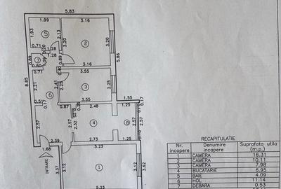 Apartament cu 3 camere decomandat în Central - 1