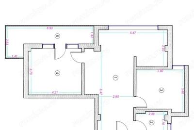 Apartament cu 3 camere semidecomandat în Central - 1