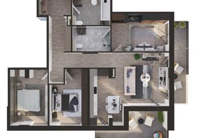 Apartament cu 4 camere în Central - 1
