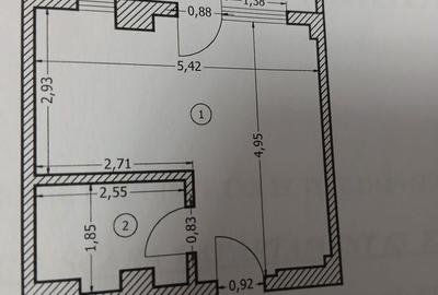 Garsonieră decomandată în Roșu - 1