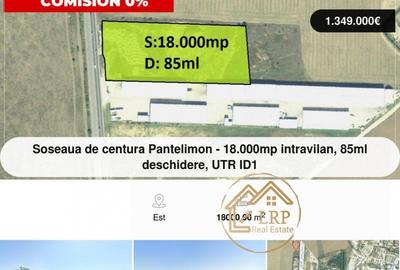 DNCB Pantelimon - 18.000mp intravilan, utilitati, 85ml deschidere, UTR ID1