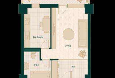 Bloc nou, Podu ros, 1 camera decomandat, finalizat, intabulat, comision 0% - 1