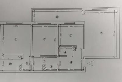 Apartament cu 3 camere decomandat, etaj 3/4, zona Cug - 8