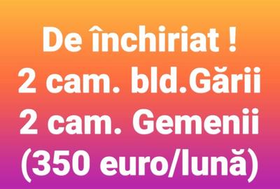 Apartament cu 2 camere semidecomandat în Gării - 1