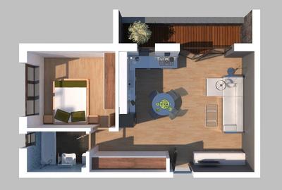 De vanzare** Apartamente 2 camere -finisaje premium & încălzire în pardoseală - 2