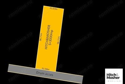 Teren de 3000 mp, în Cornești