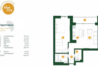 Apartament Nou 2camere etaj 1 The Ivy Residence, Jandarmeriei - 3